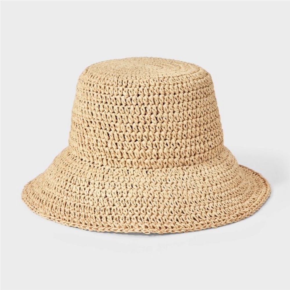 Universal Thread Straw Bucket Hat NWT